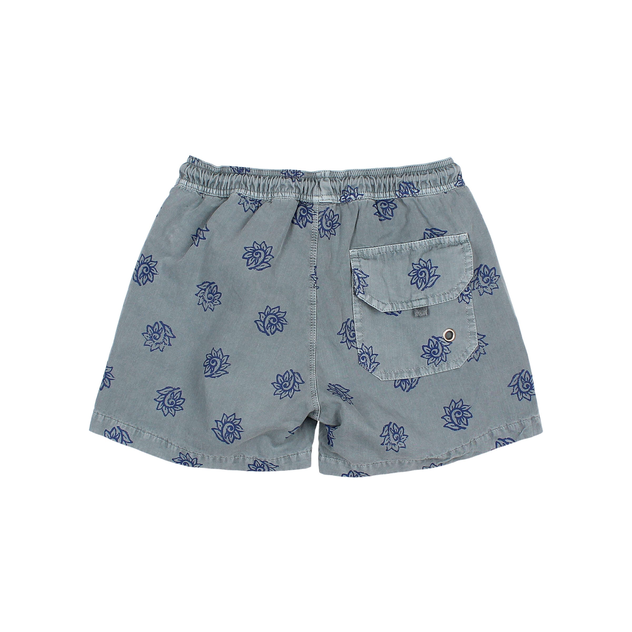 Buho - kids - batik swimshorts - blue teal