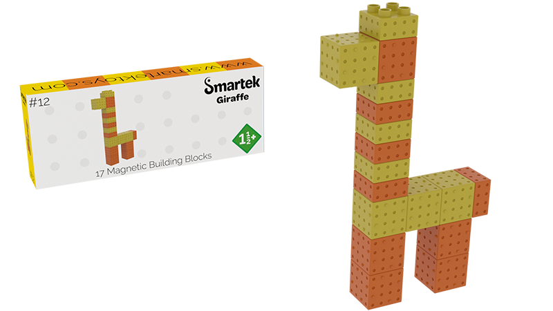 Smartek - magnetic building blocks - giraffe 17