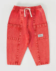 Goldie + Ace -  KIT DENIM POCKET PANT - APPLE RED
