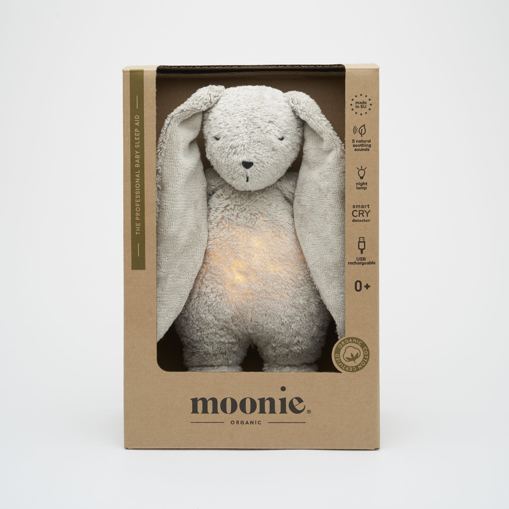 Moonie - Humming bunny Light &amp; Sound - gray