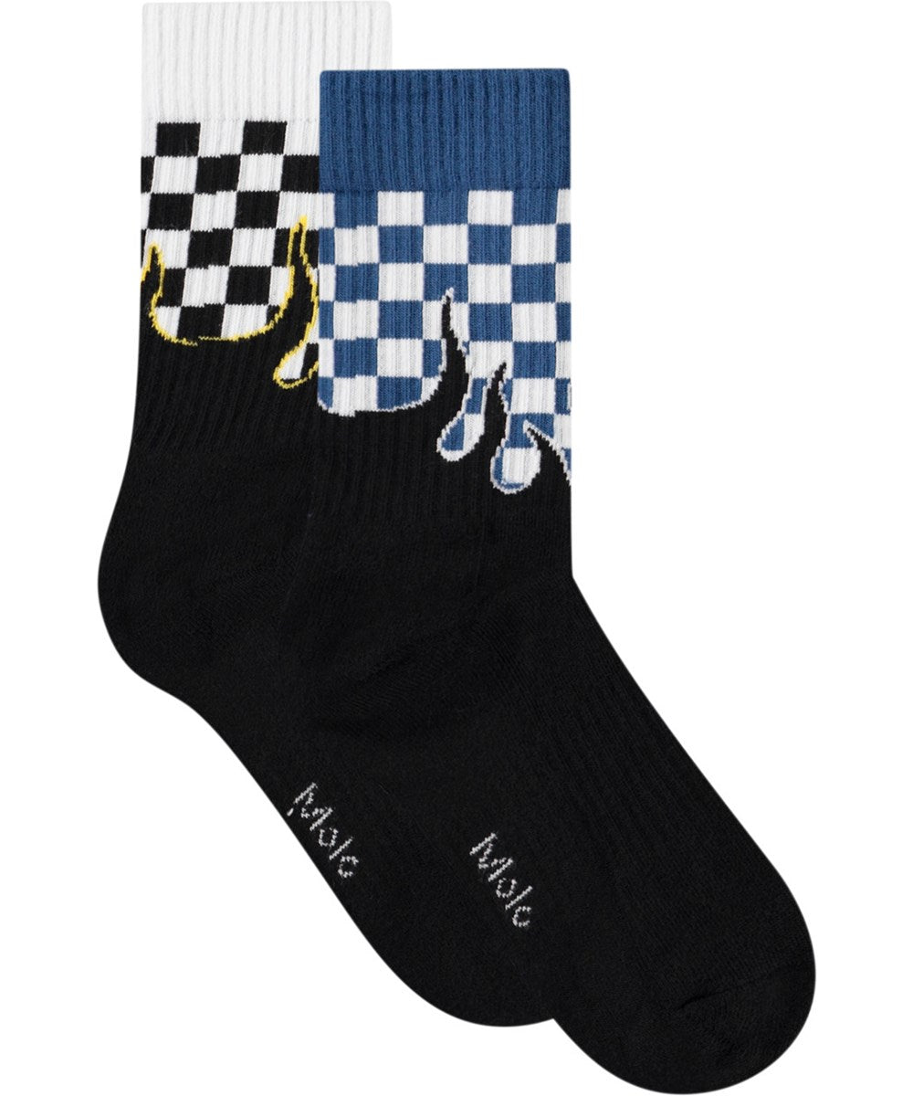 Molo - norman 2pack socks - blue flames