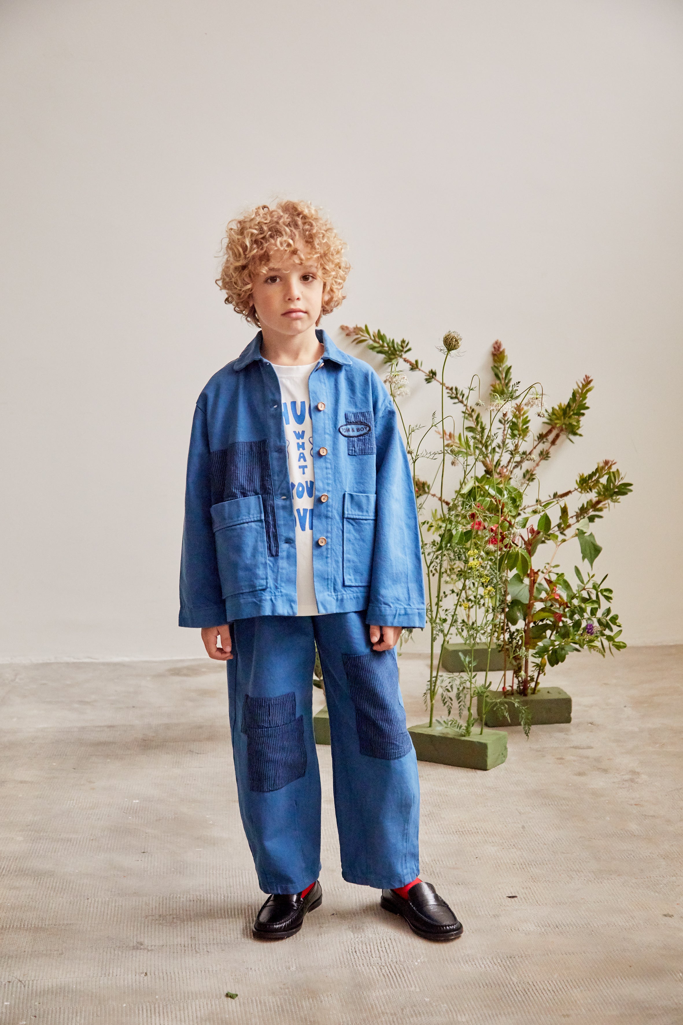 Tom &amp; Boy - patch trousers - blue