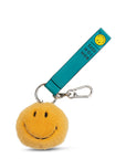 Smiley - fuzzy bag charm - yellow