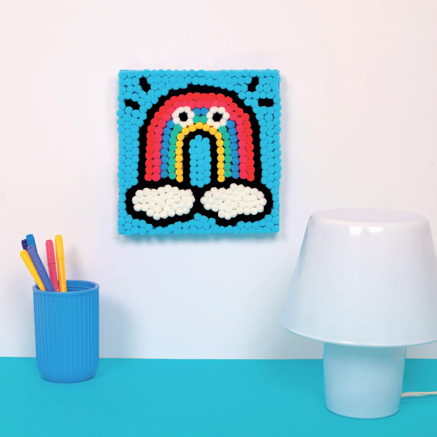 Omy - pom pom art - rainbow