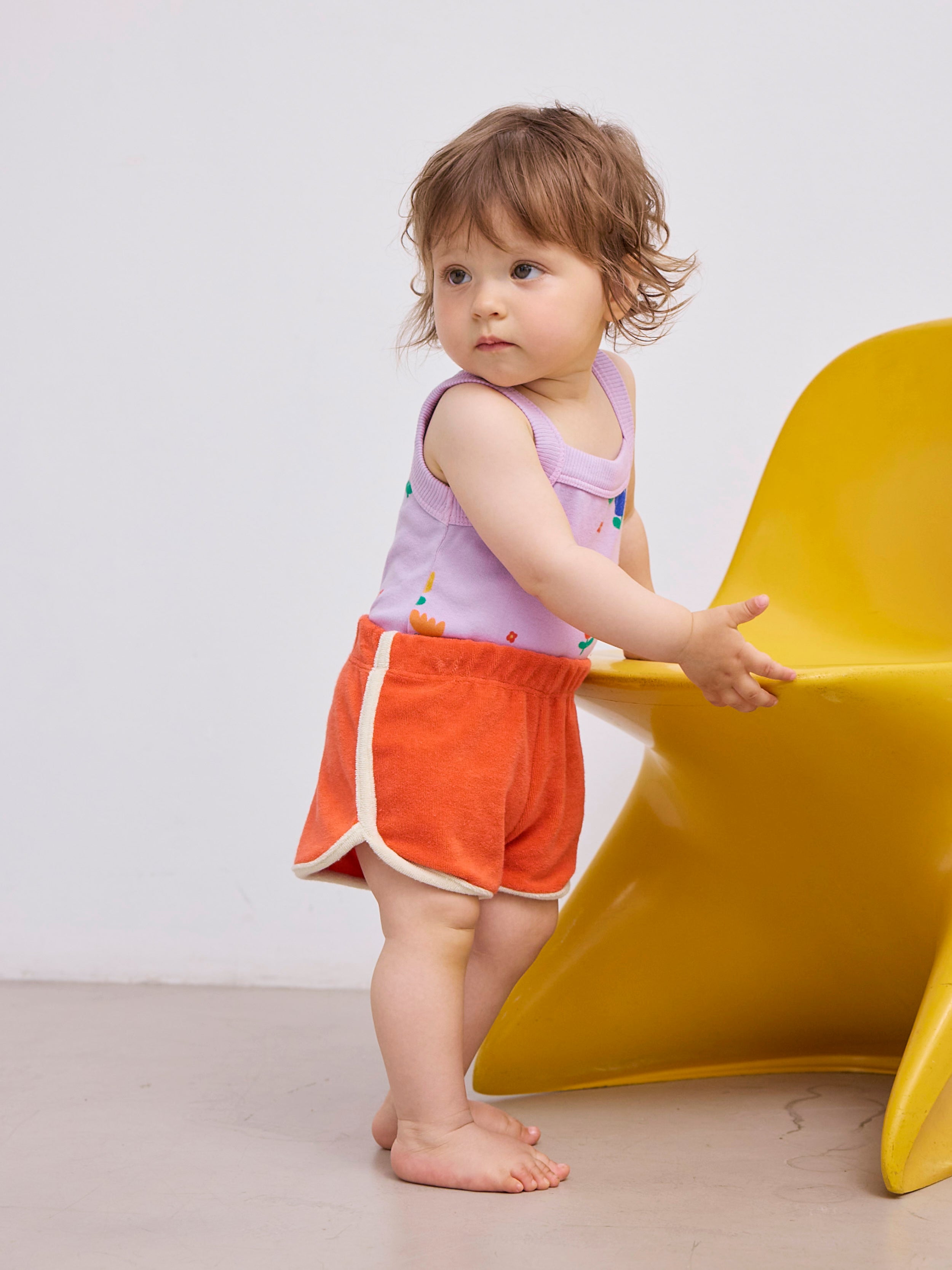 Bobo Choses - baby - red terry shorts