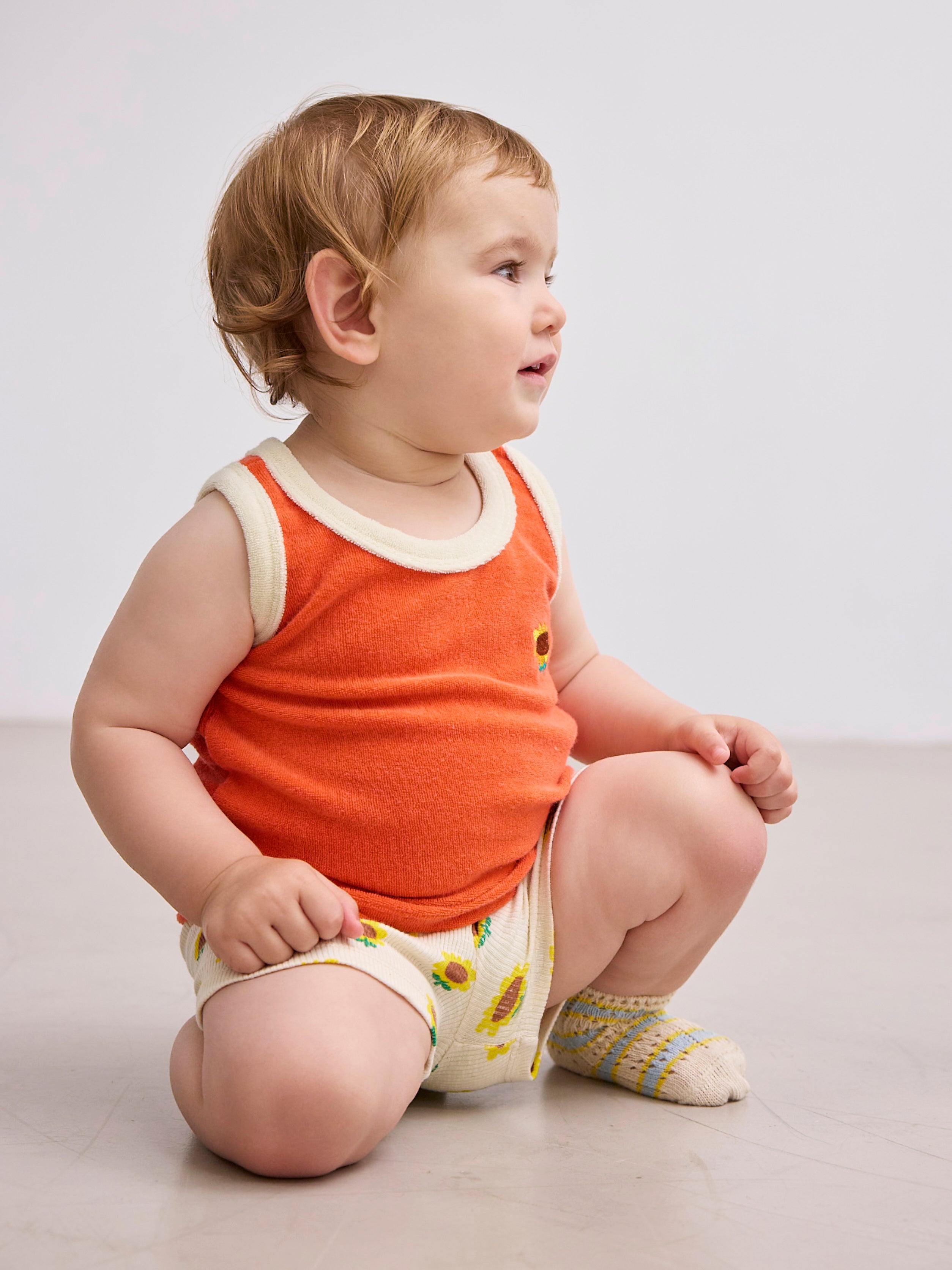 Bobo Choses - baby - sunflower terry tanktop