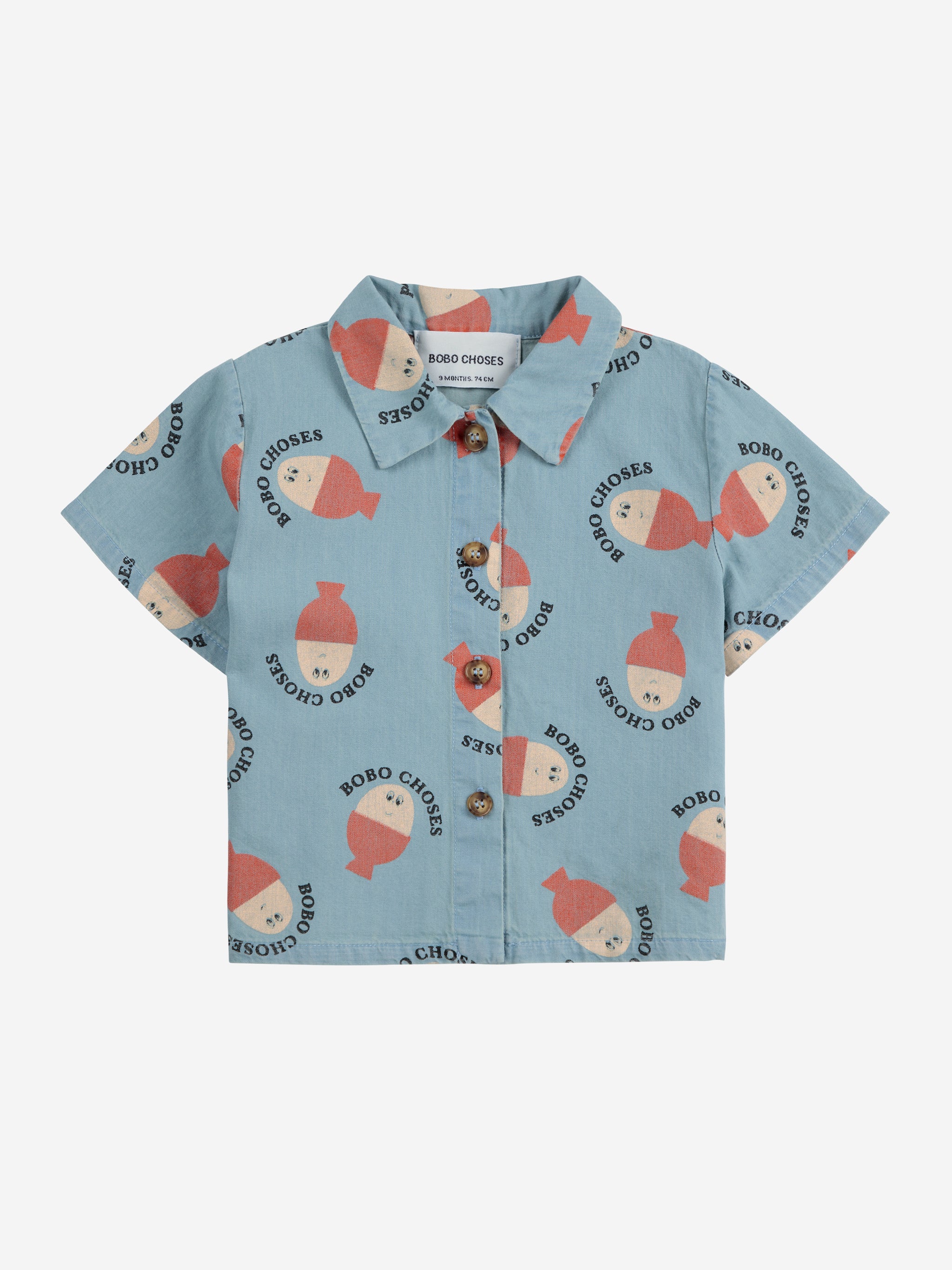 Bobo Choses - baby - morning allover denim shirt