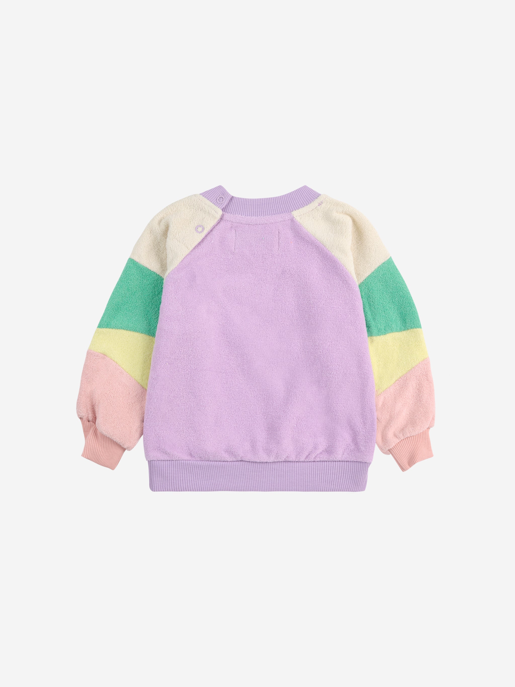 Bobo Choses - baby - lila colorblock terry sweatshirt