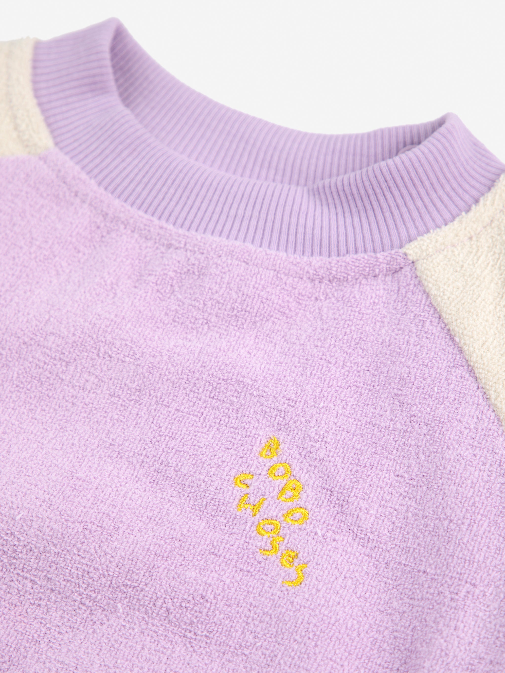 Bobo Choses - baby - lila colorblock terry sweatshirt