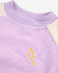 Bobo Choses - baby - lila colorblock terry sweatshirt