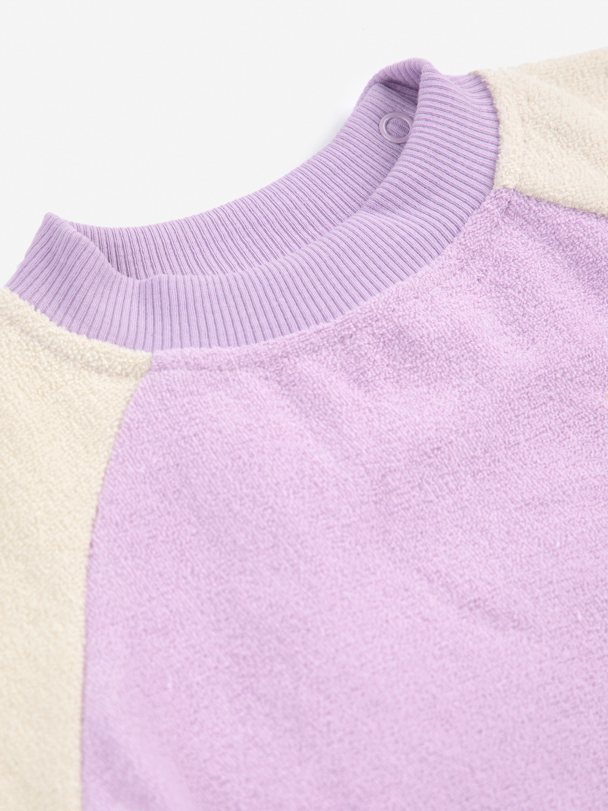 Bobo Choses - baby - lila colorblock terry sweatshirt