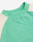 Bobo Choses - baby - green colorblock terry sweatshirt