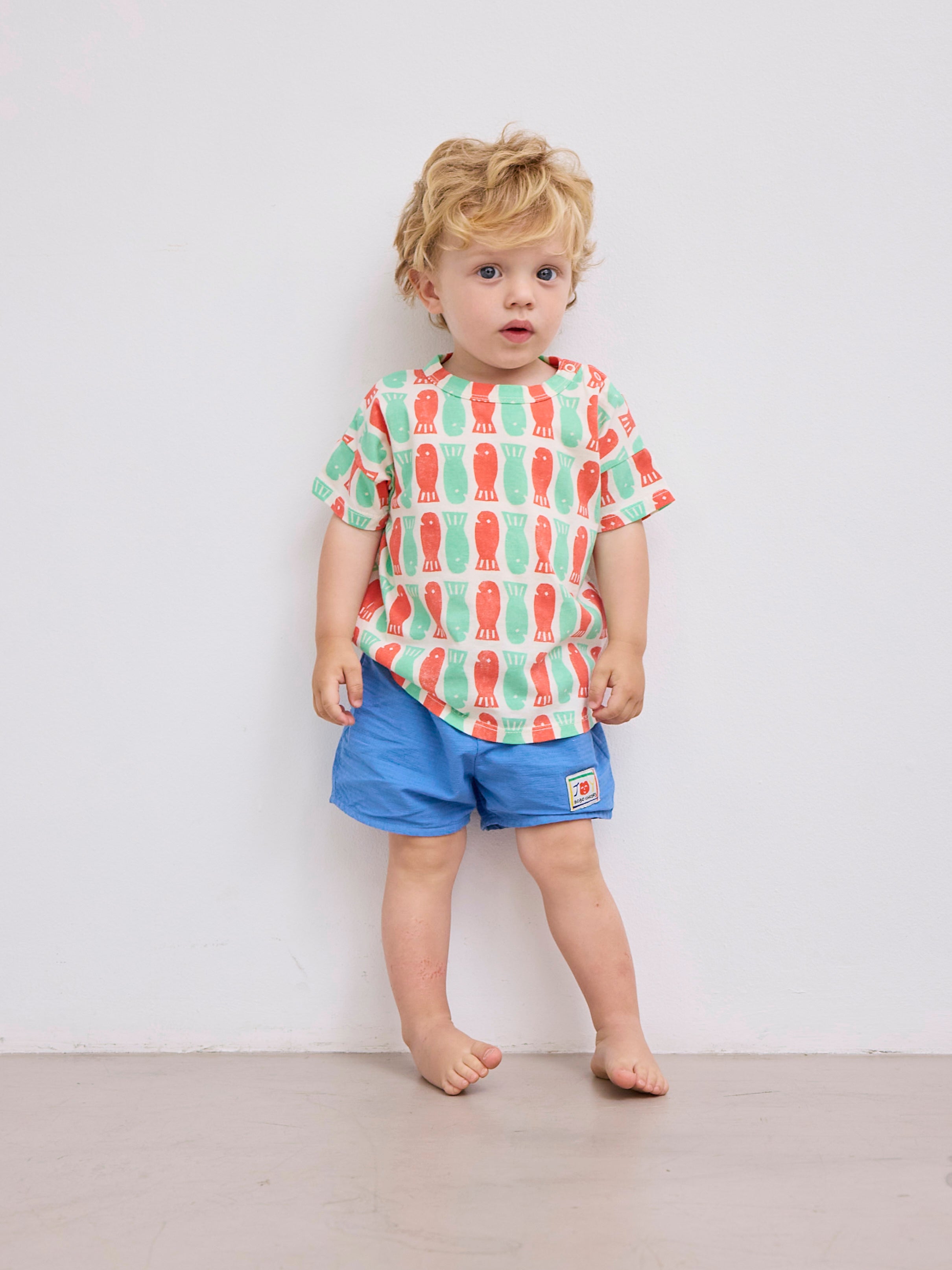 Bobo Choses - baby - smiling woven shorts