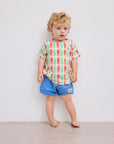 Bobo Choses - baby - smiling woven shorts