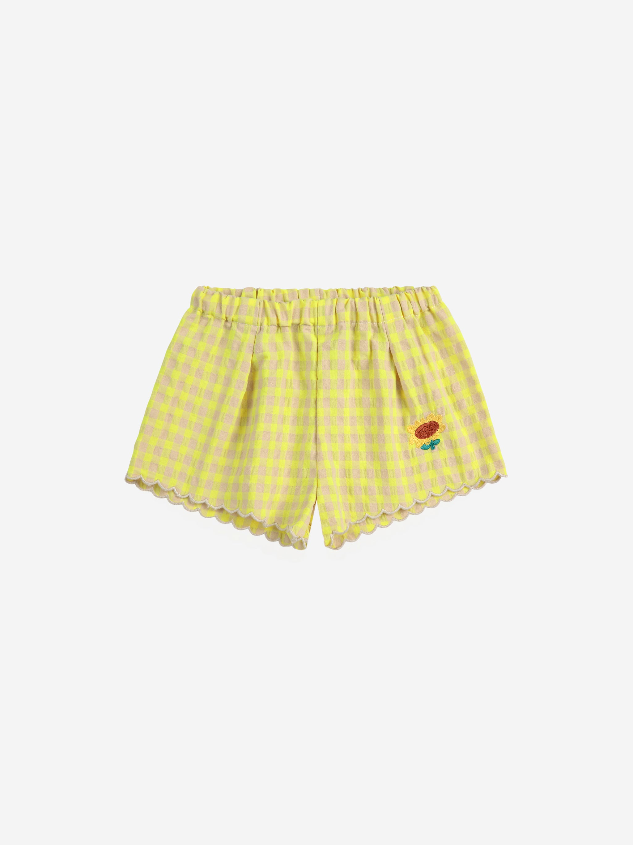 Bobo Choses - baby - vichy ruffle woven shorts