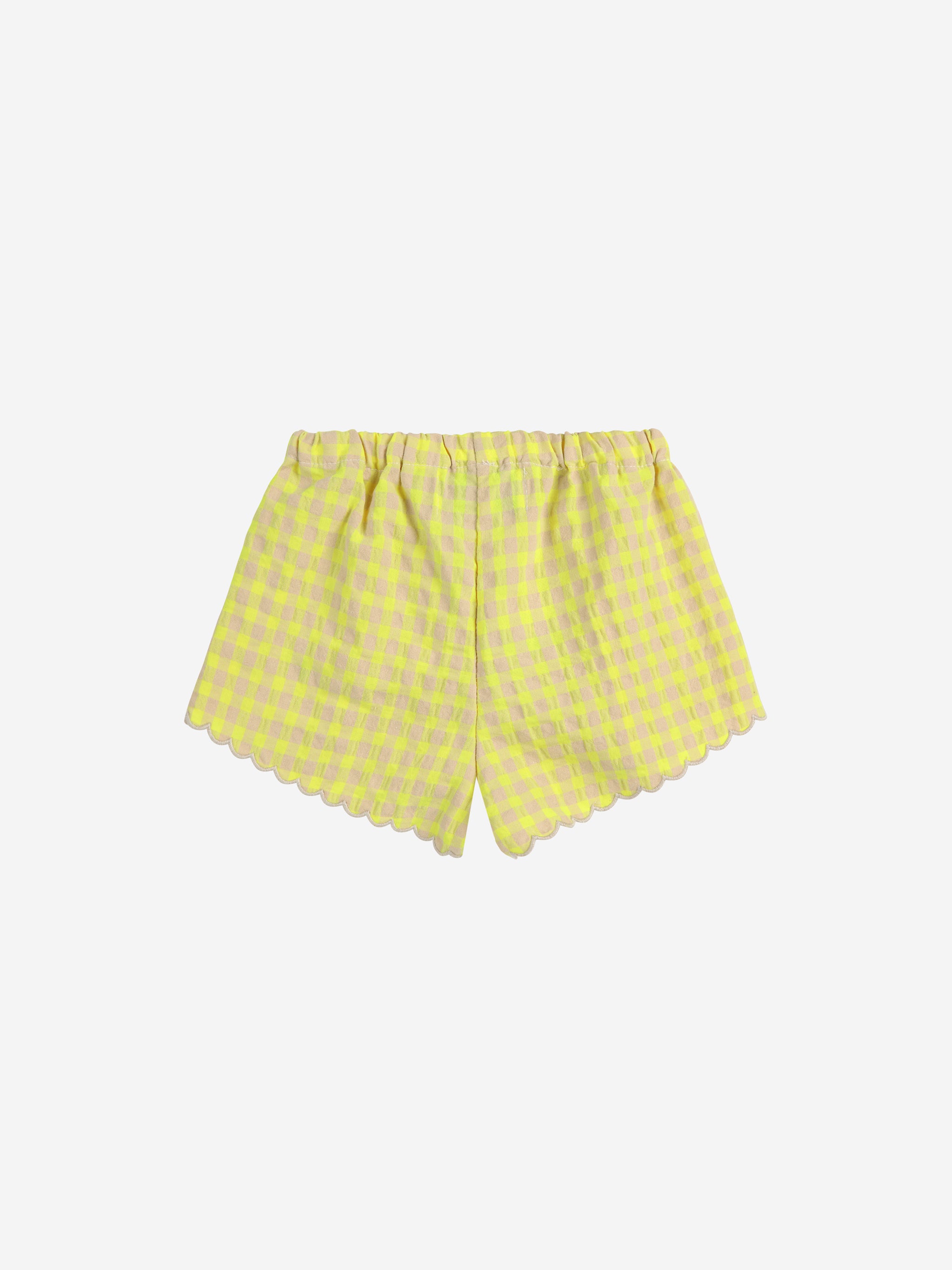 Bobo Choses - baby - vichy ruffle woven shorts