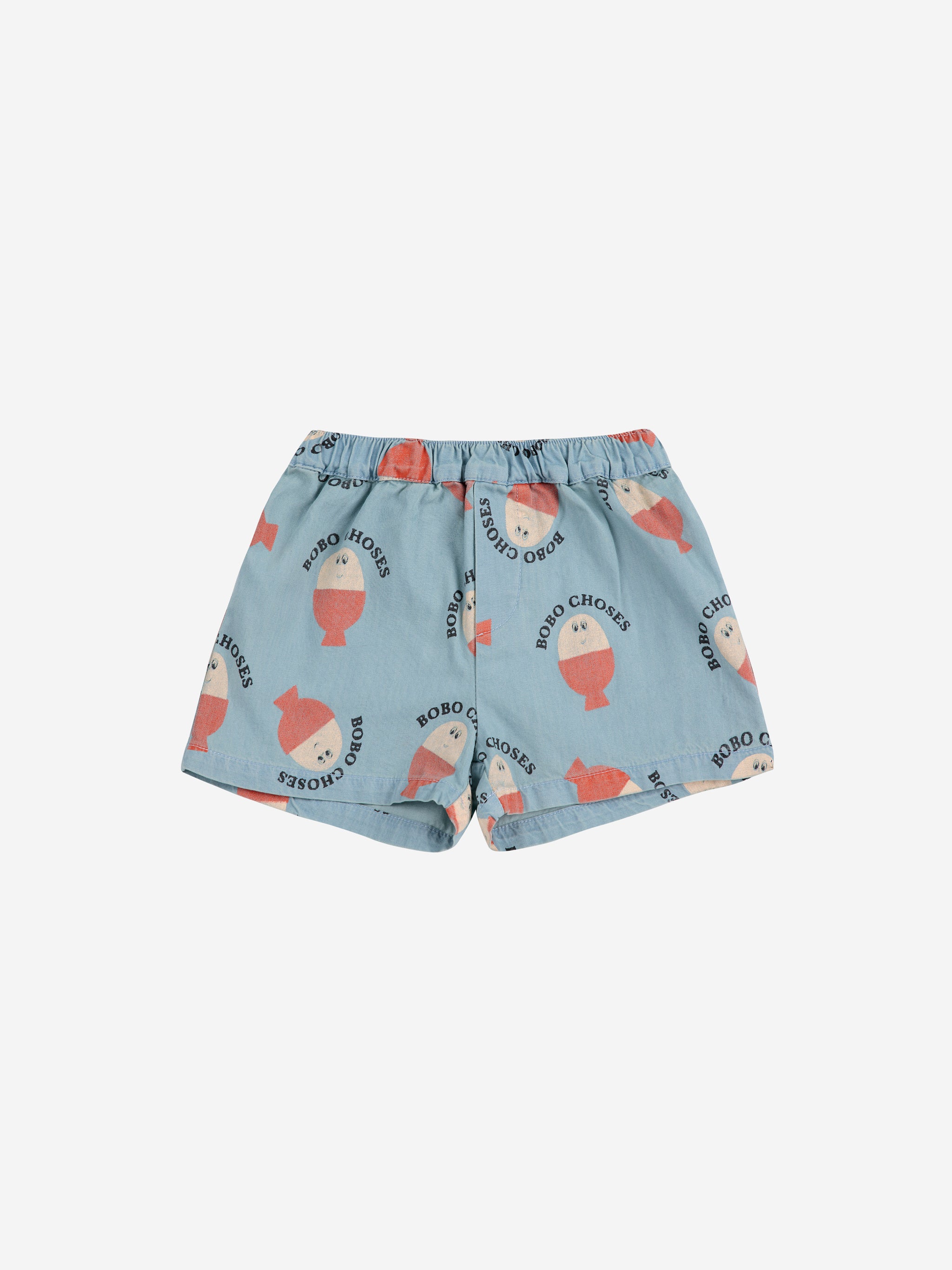 Bobo Choses - baby - morning egg allover denim shorts