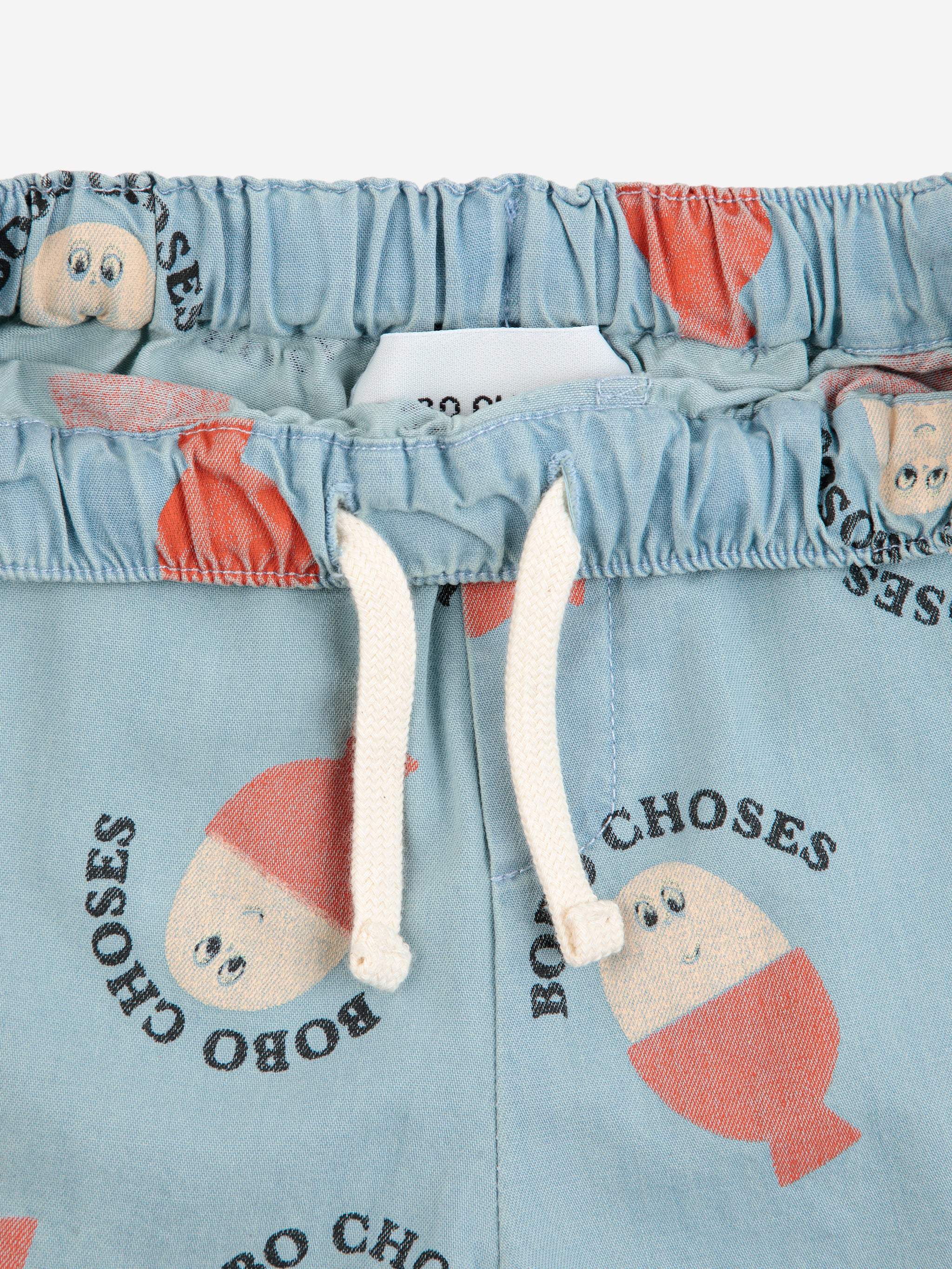 Bobo Choses - baby - morning egg allover denim shorts