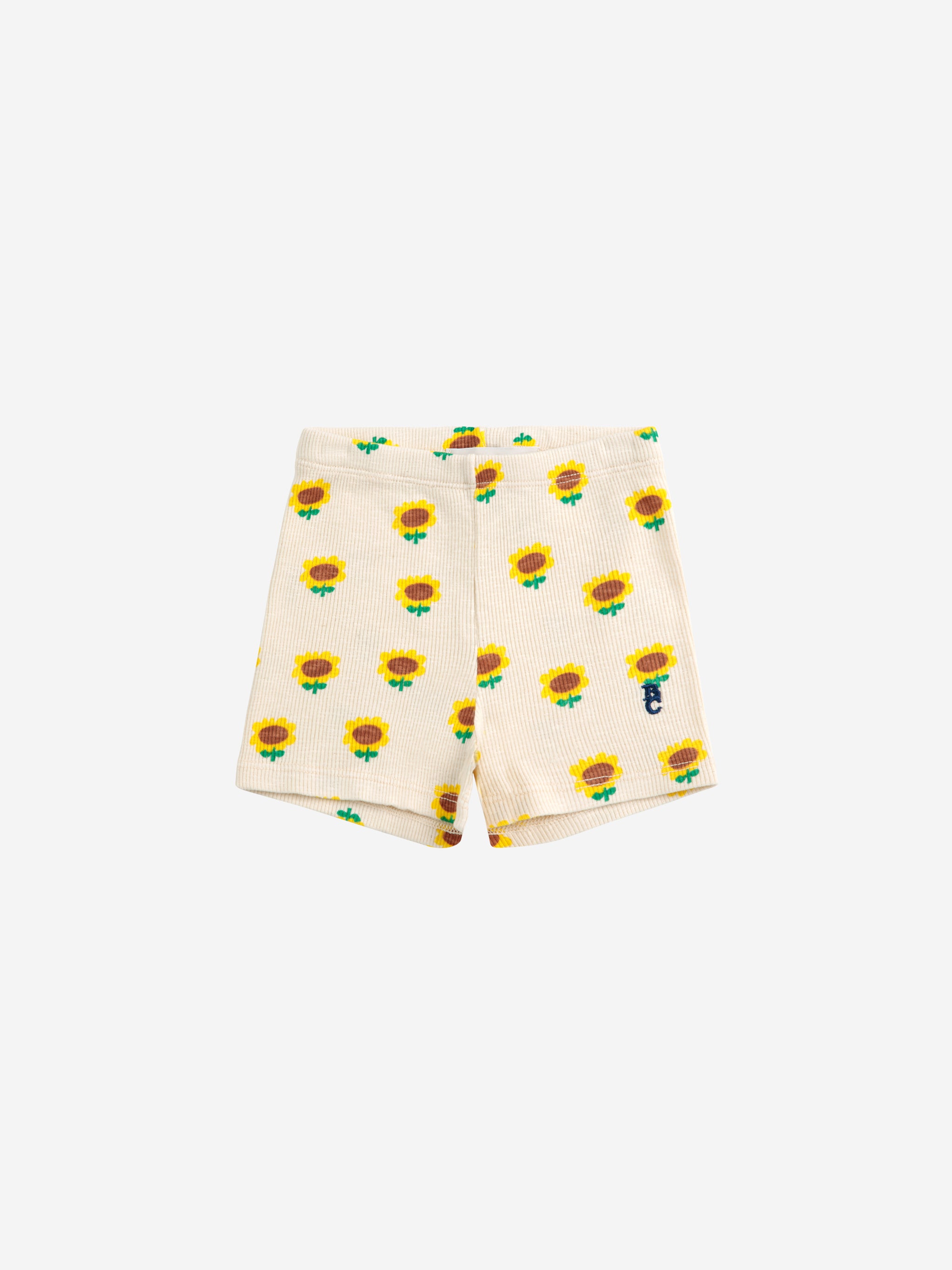 Bobo Choses - baby - sunflower allover rib shorts