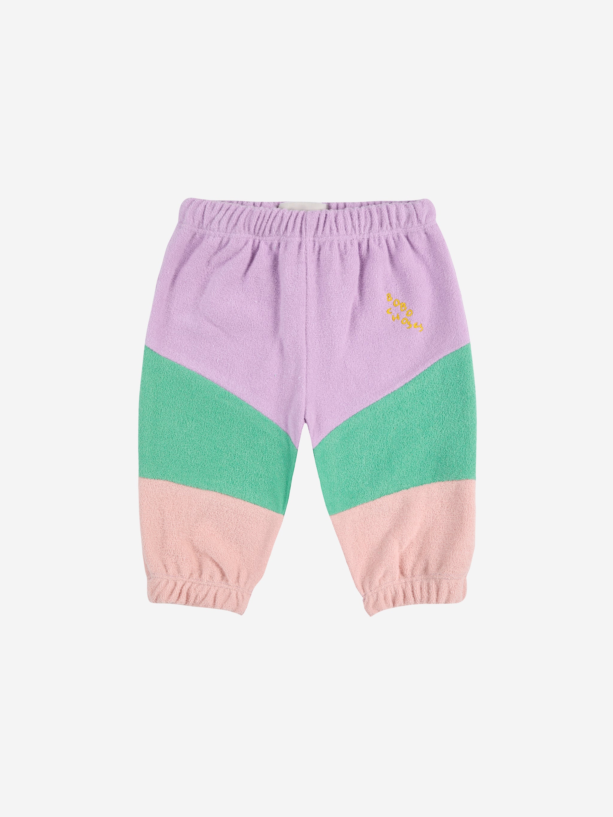 Bobo Choses - baby - lila colorblock terry joggers