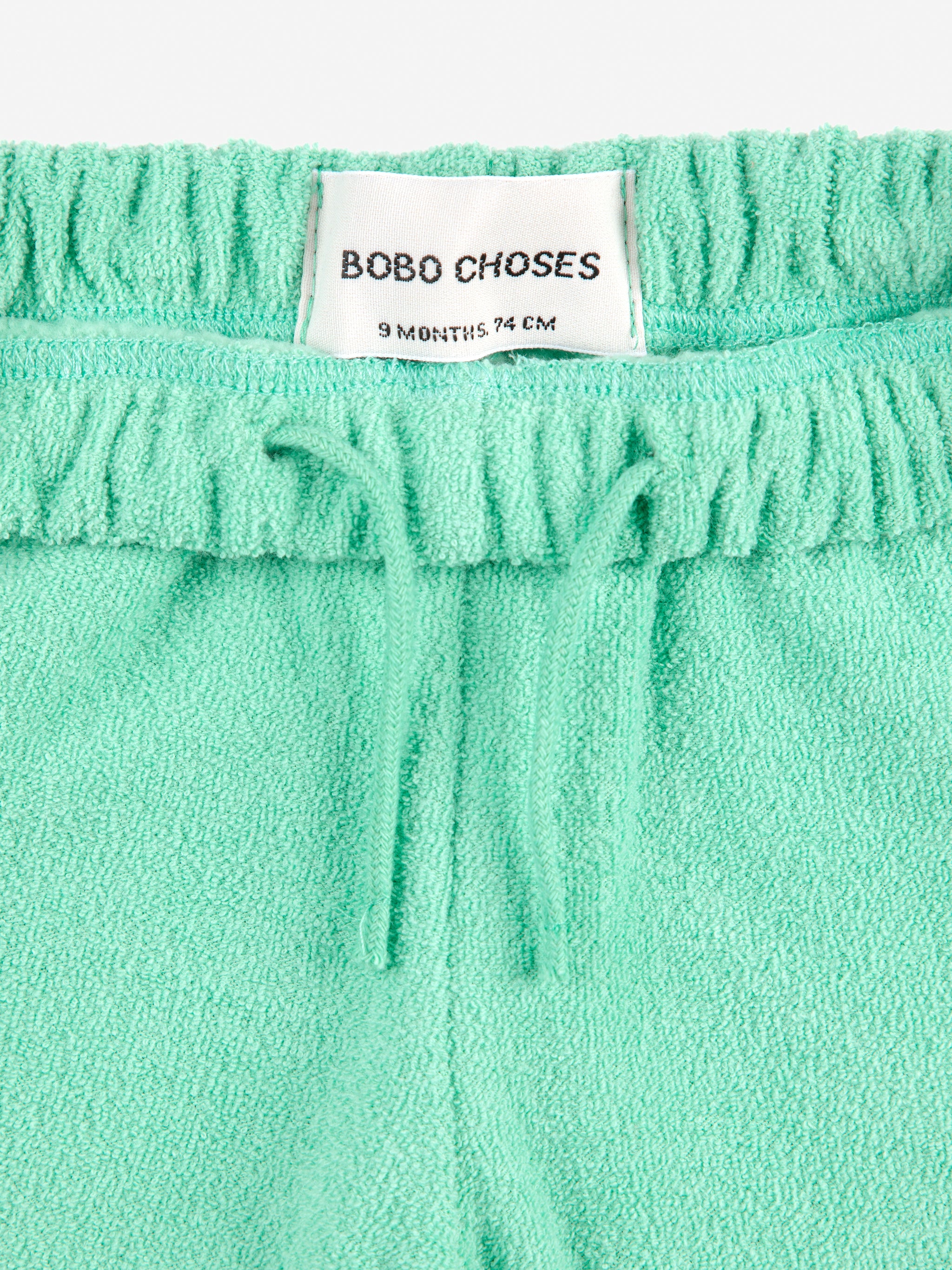 Bobo Choses - baby - green colorblock terry joggers