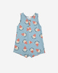 Bobo Choses - baby - morning egg allover denim playsuit