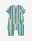 Bobo Choses - baby - multicolor stripes denim overall