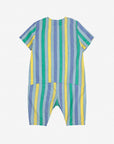 Bobo Choses - baby - multicolor stripes denim overall