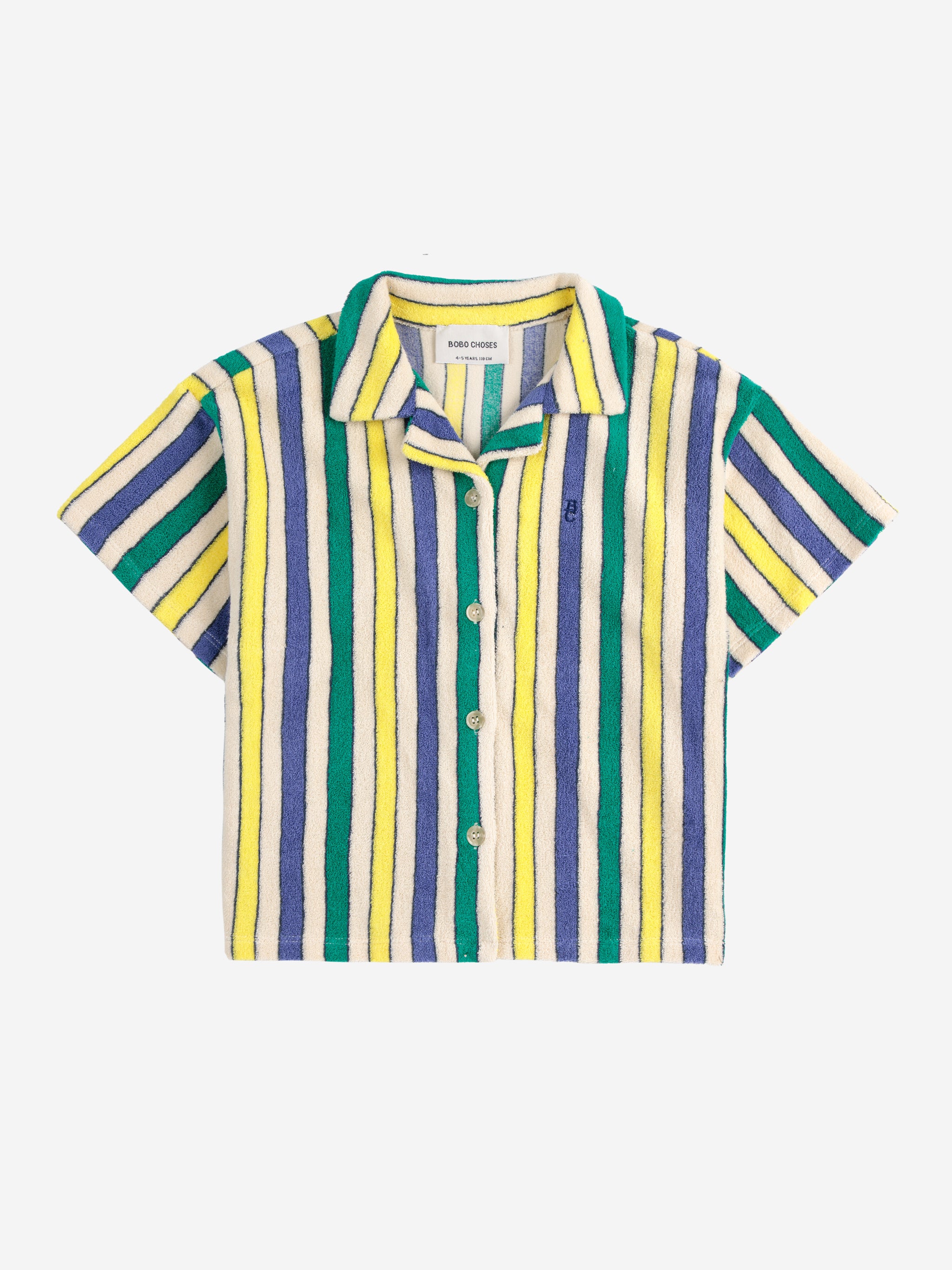 Bobo Choses - kids - multicolor stripes terry shirt