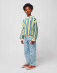 Bobo Choses - kids - multicolor stripes terry sweatshirt