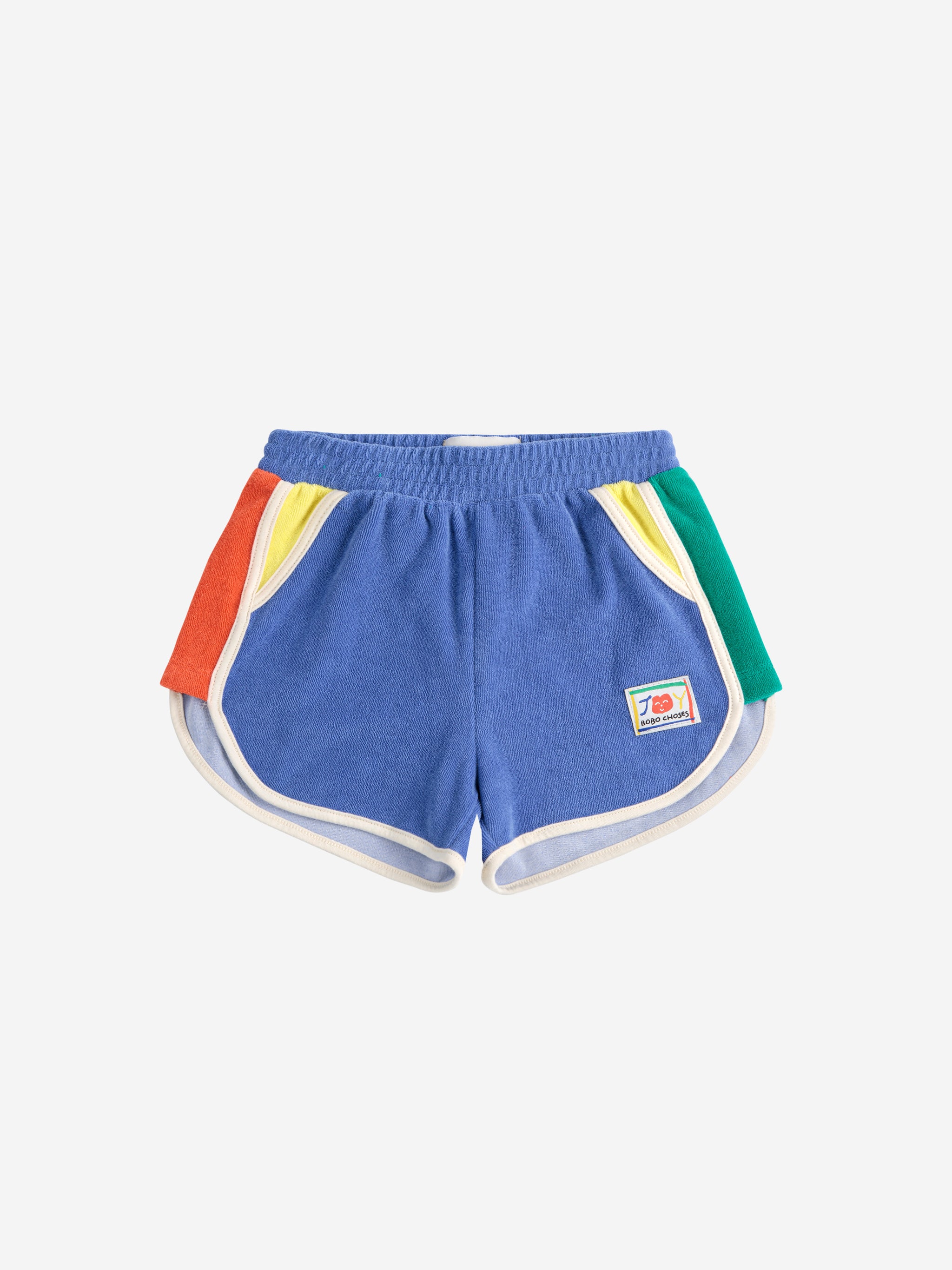 Bobo Choses - kids - smiling colorblock terry shorts