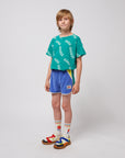 Bobo Choses - kids - smiling colorblock terry shorts