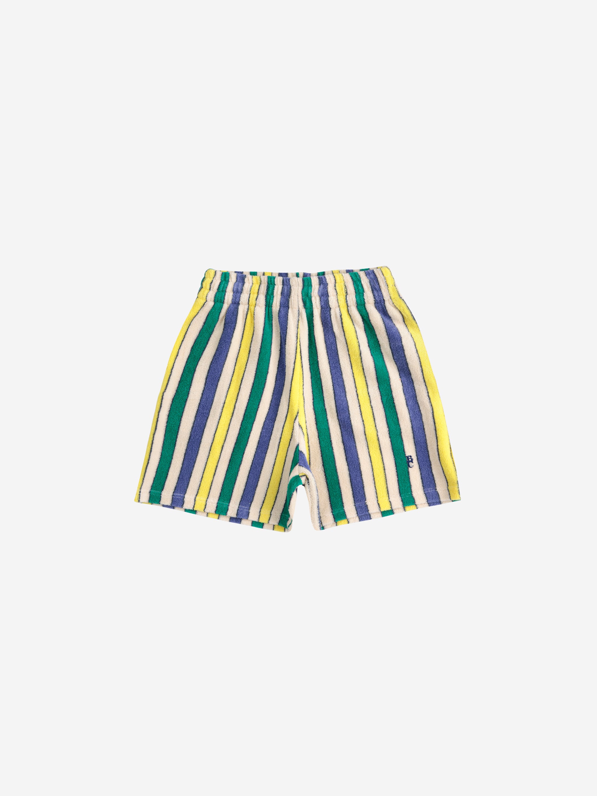 Bobo Choses - kids - multicolor stripes terry shorts