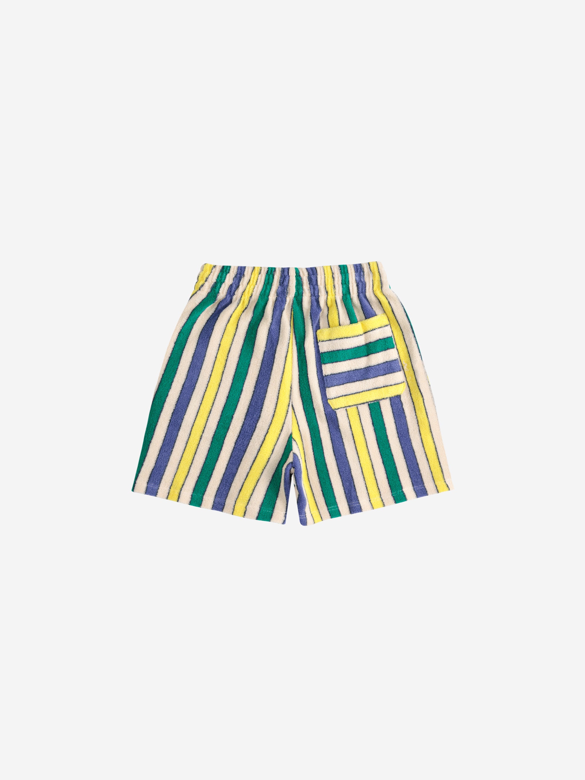 Bobo Choses - kids - multicolor stripes terry shorts