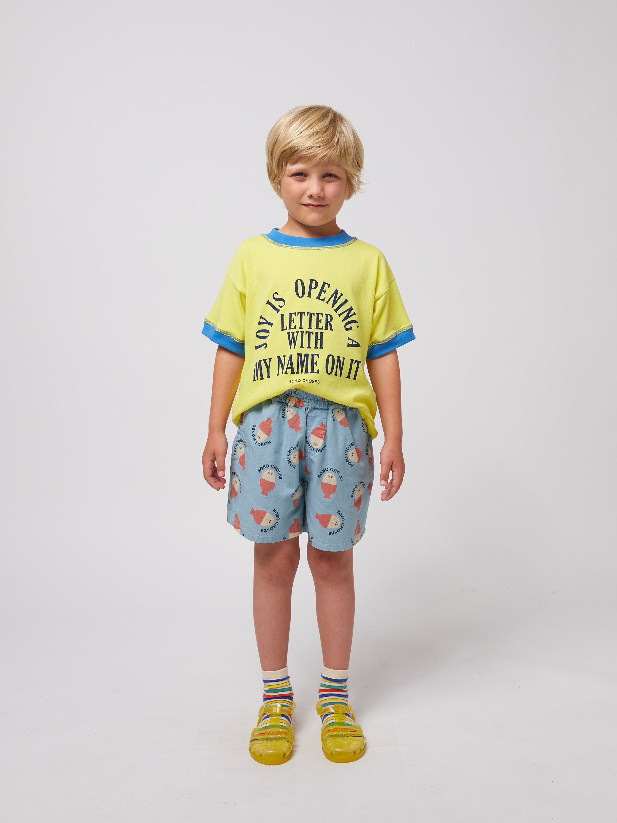 Bobo Choses - kids - morning egg allover shorts