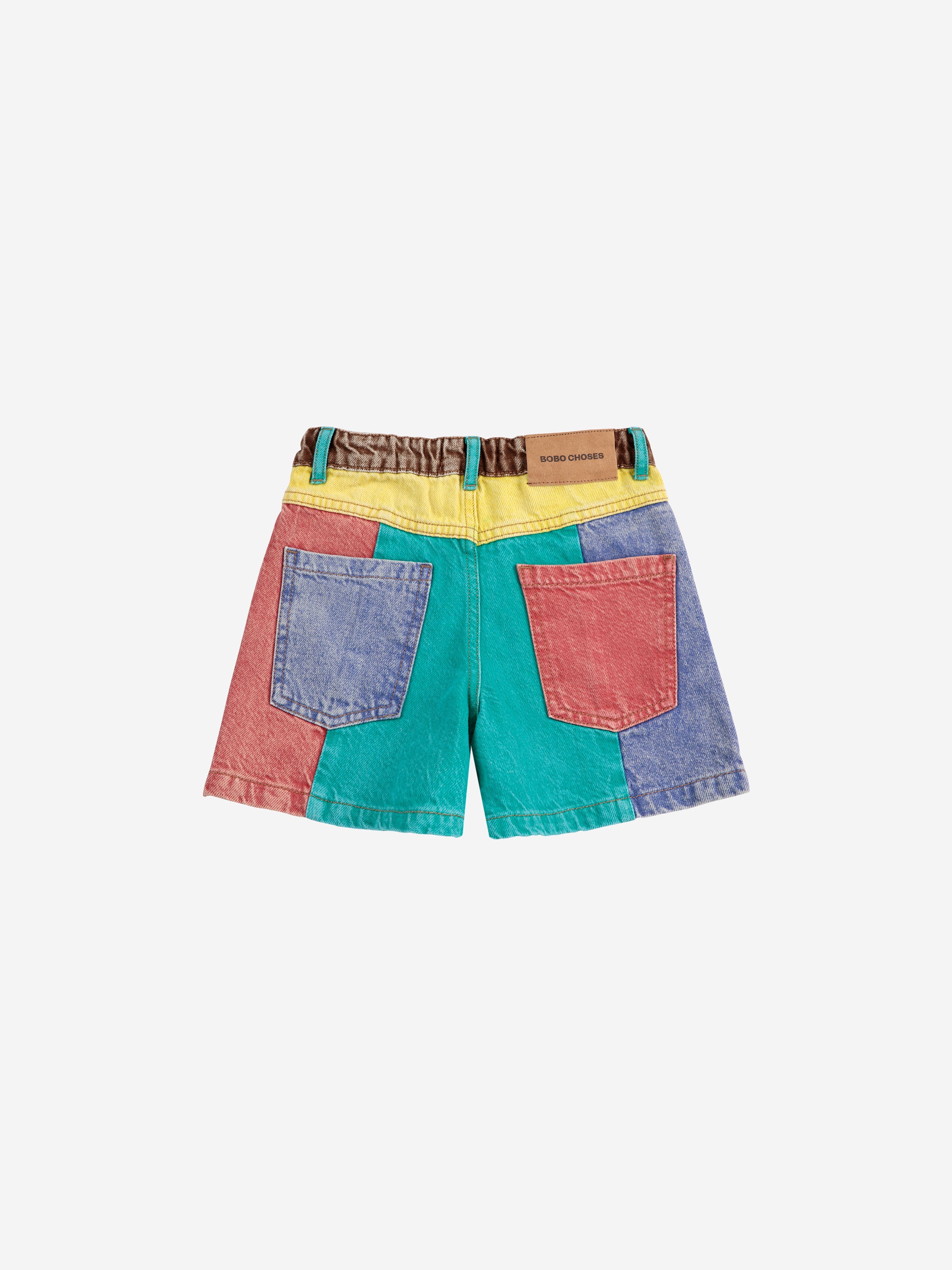 Bobo Choses - kids - colorblock denim shorts