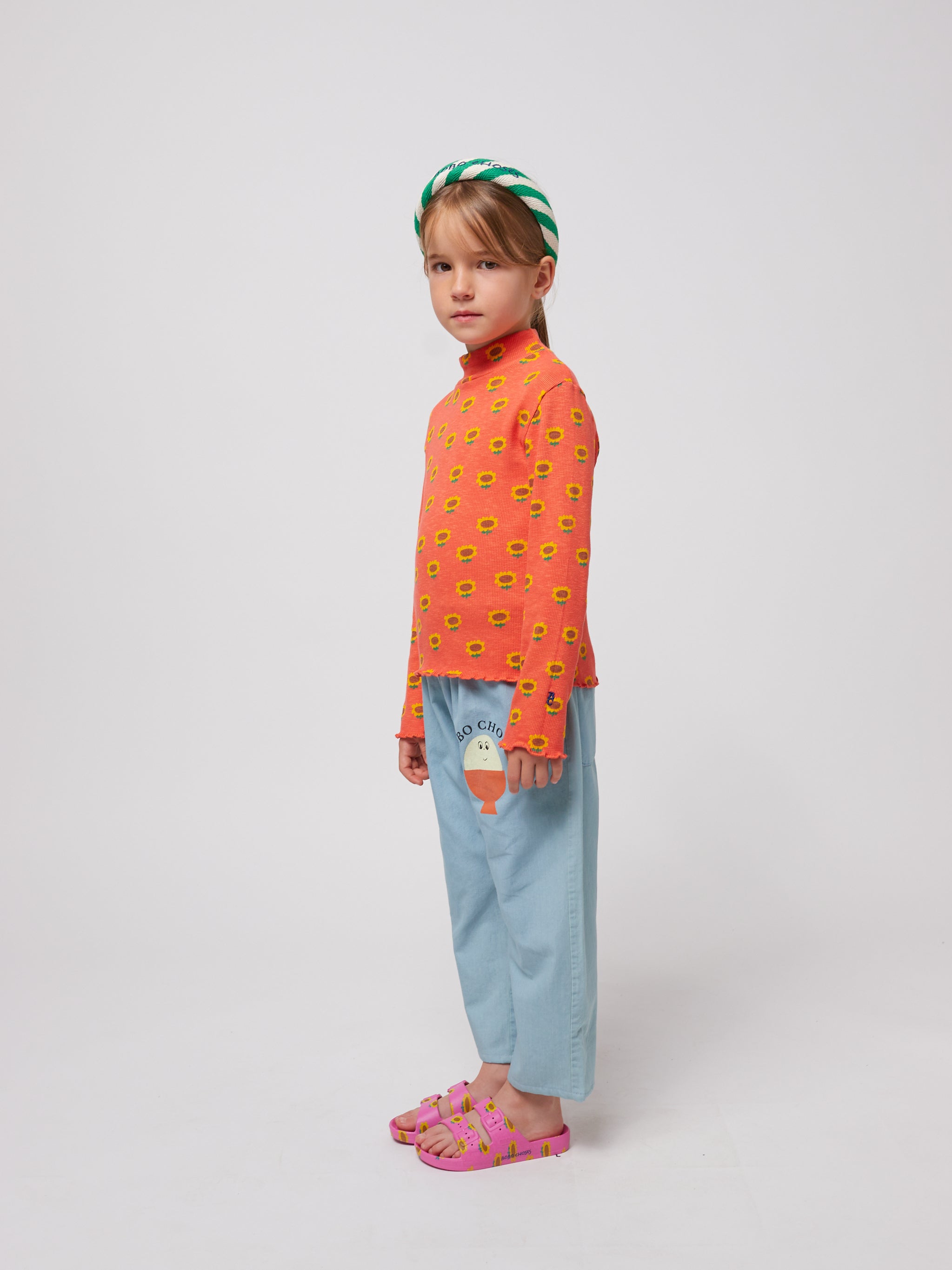 Bobo Choses - kids - morning egg light denim pants