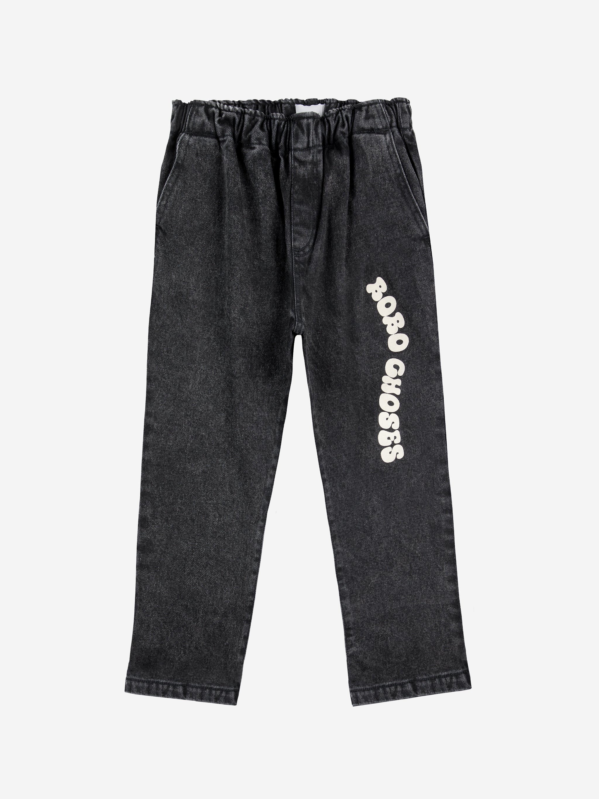 Bobo Choses - kids - wavy bobo black denim pants