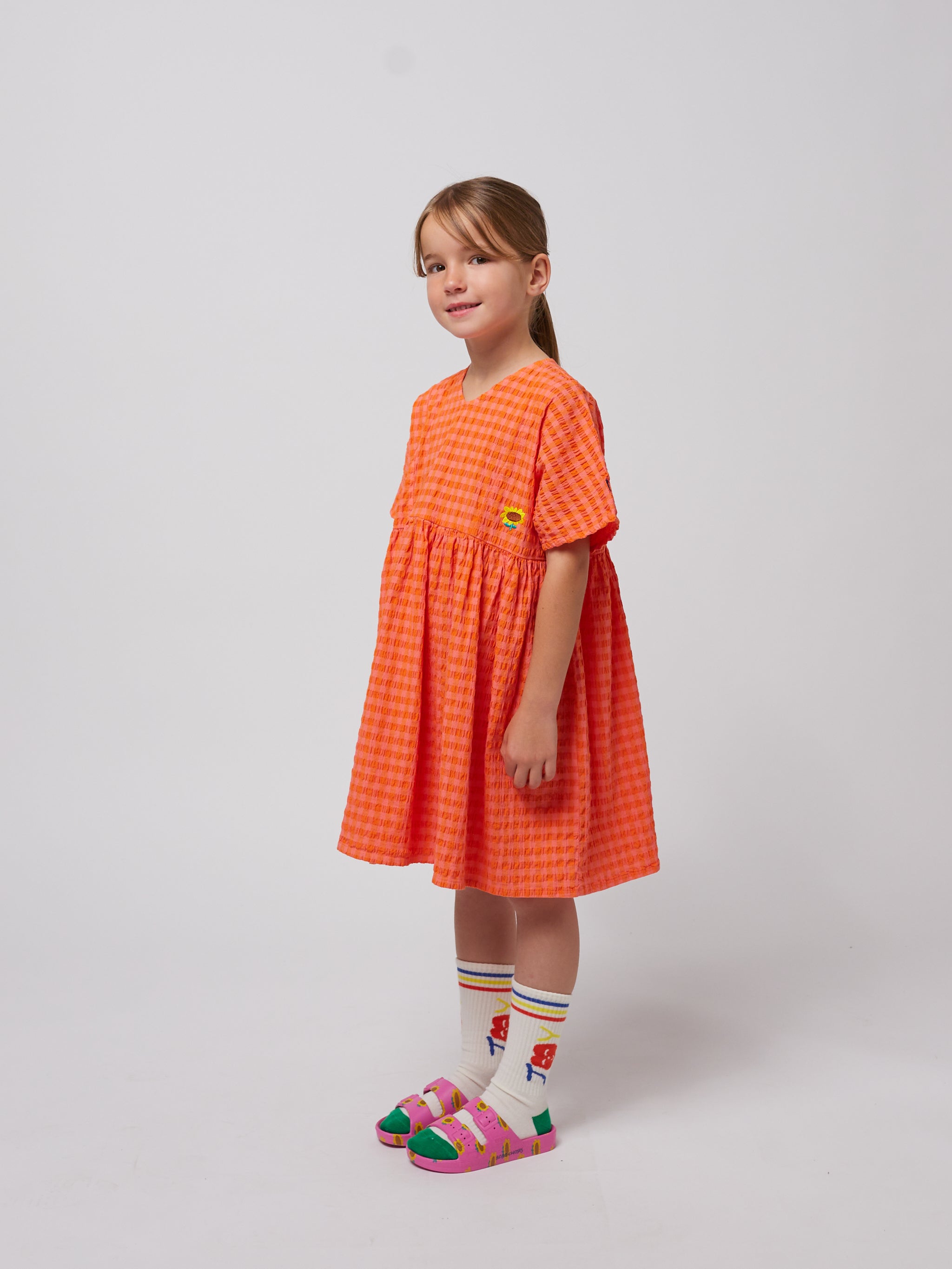 Bobo Choses - kids - vichy woven dress