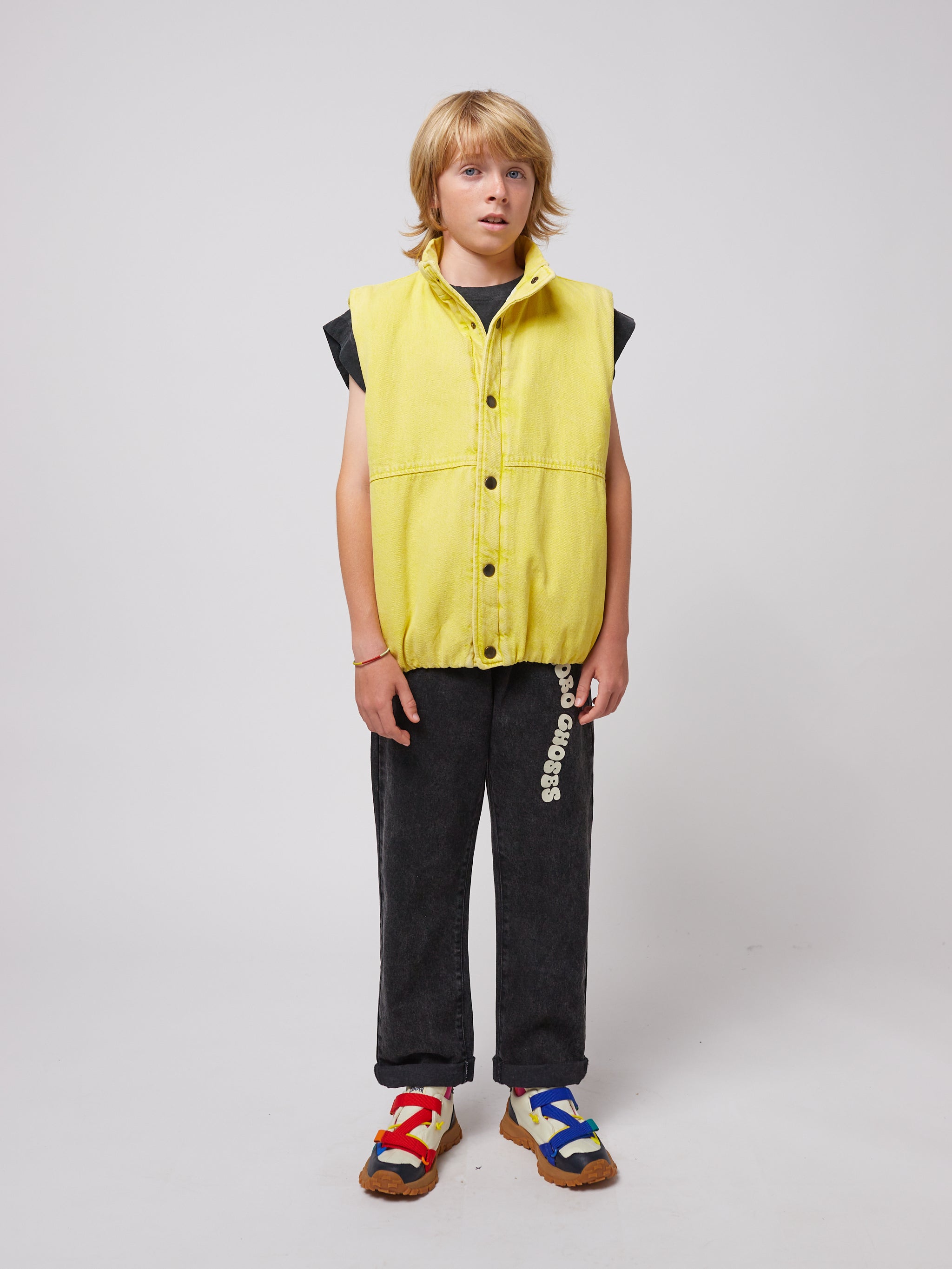 Bobo Choses - kids - smiling denim vest