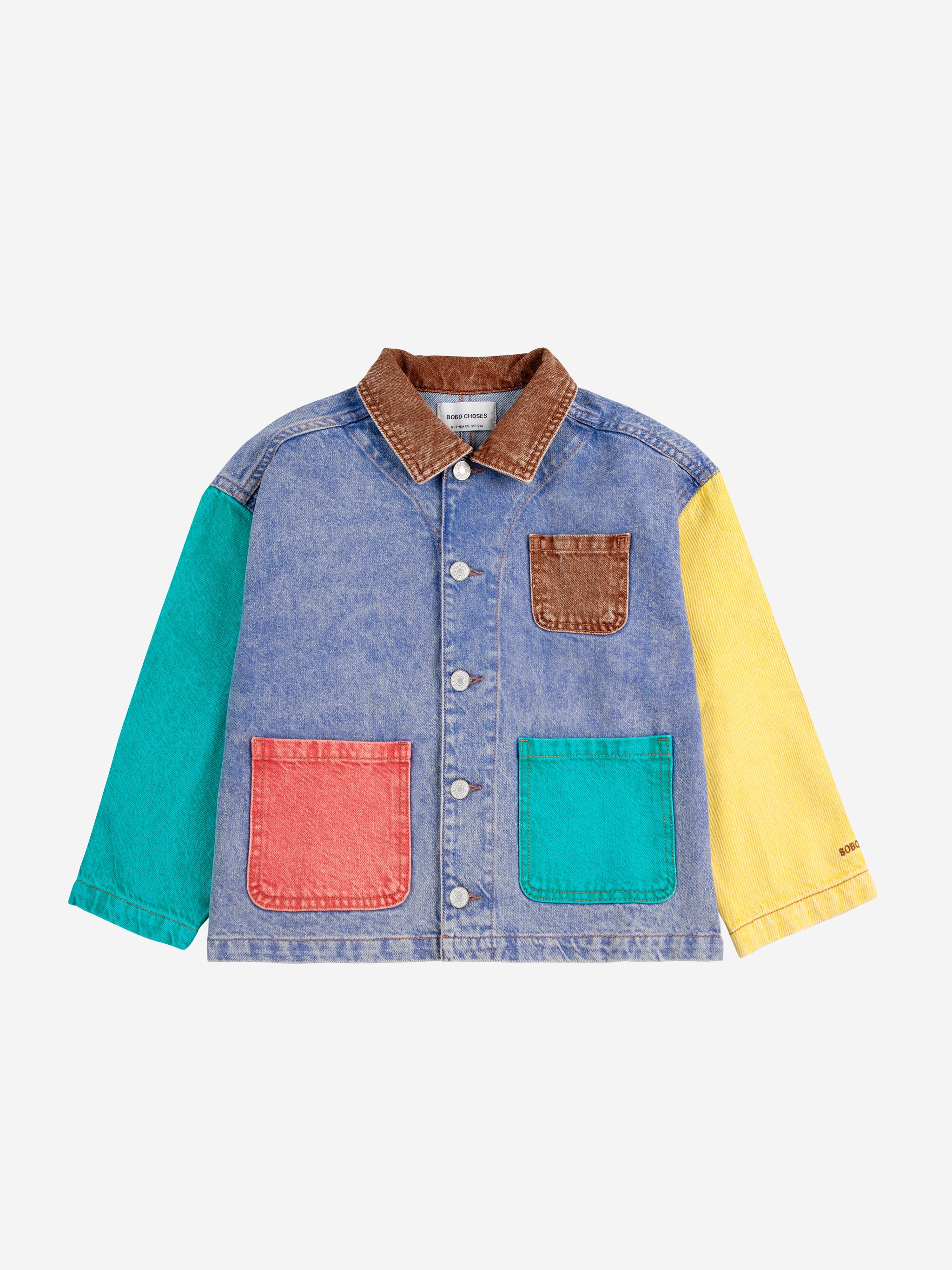 Bobo Choses - kids - colorblock denim jacket