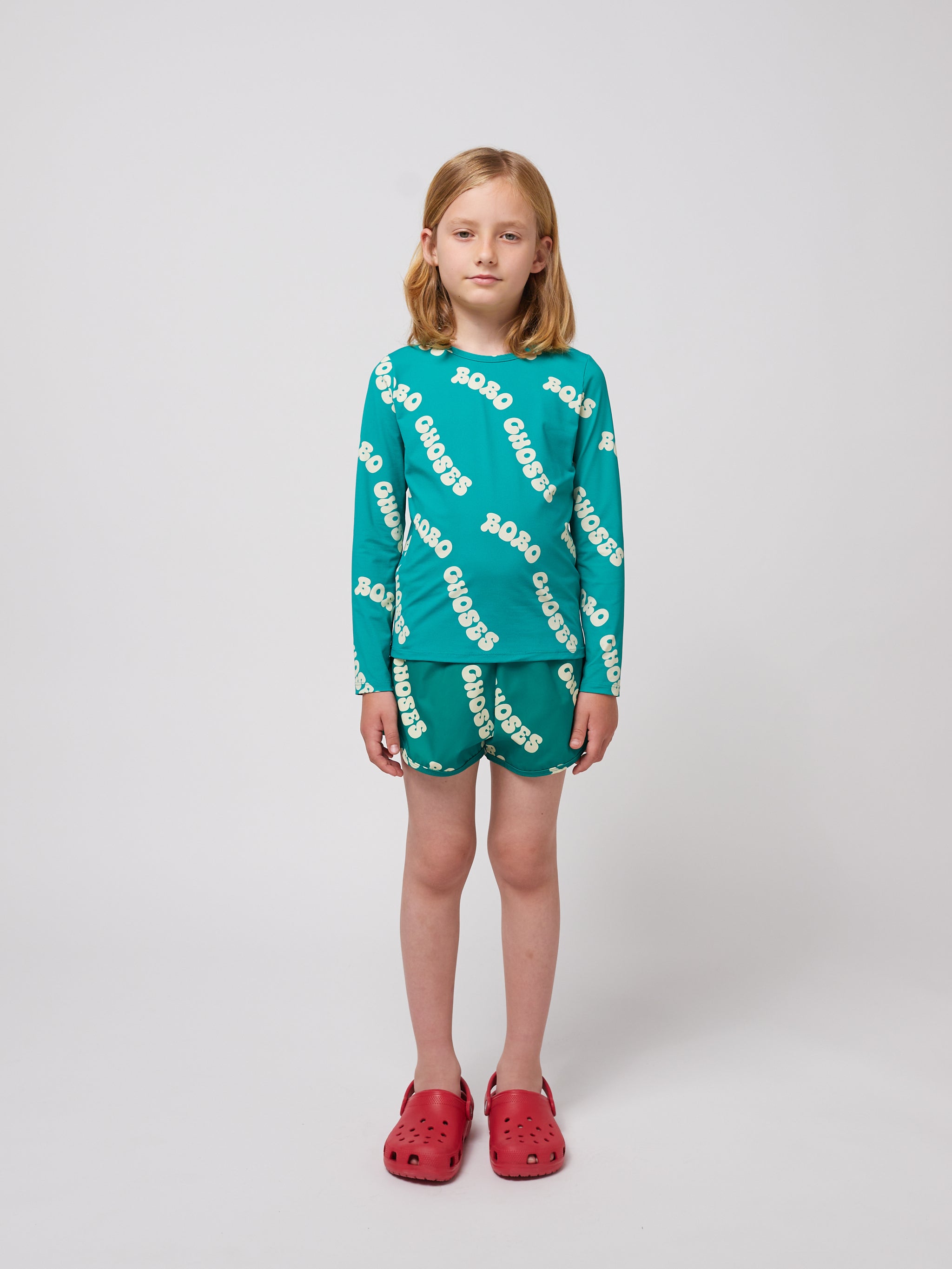 Bobo Choses - kids - wavy bobo allover swimshorts