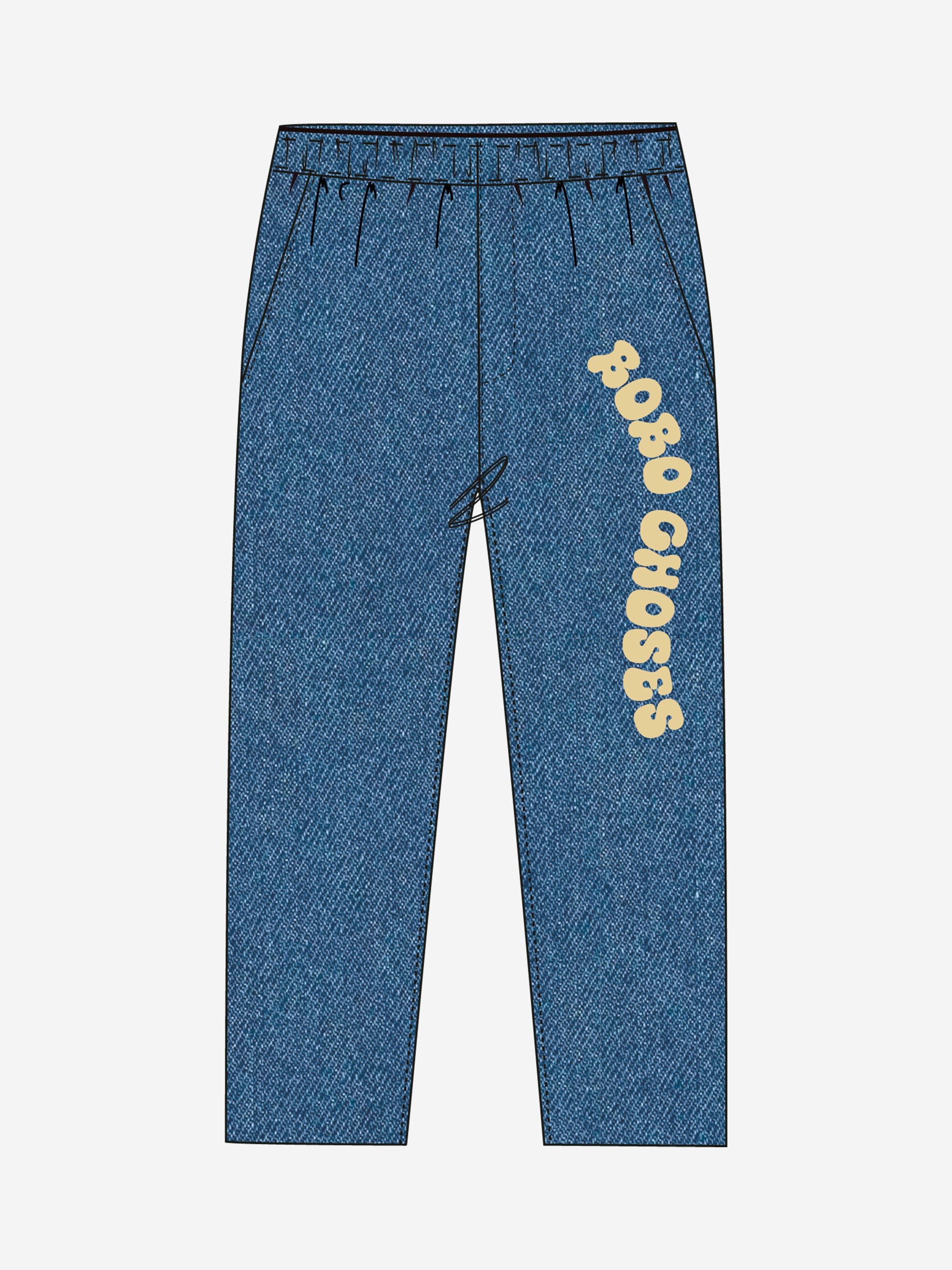 Bobo Choses - kids - wavy bobo denim pants