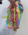 bandana necklace - moon - yellow/pink/turqoise
