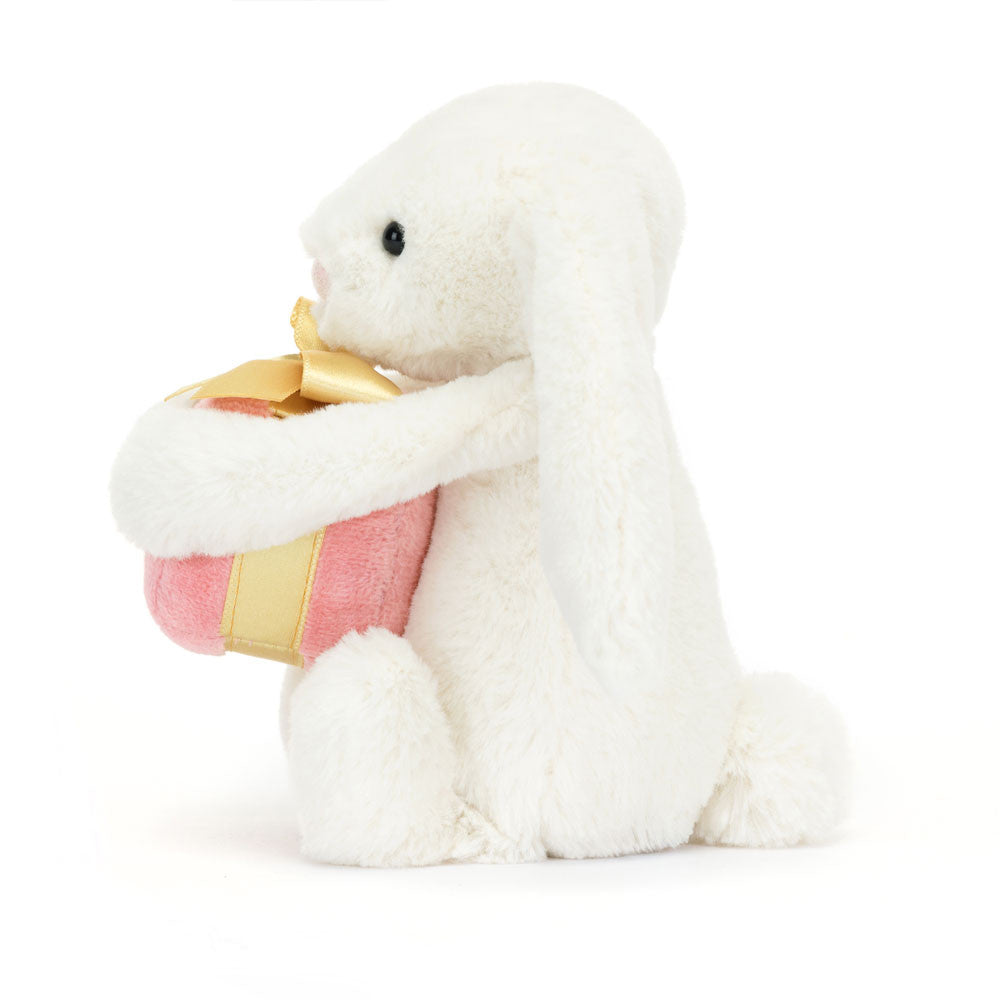 Jellycat - bashful - bunny with present