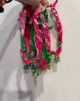 bandana necklace - palmtree - orange/Pink