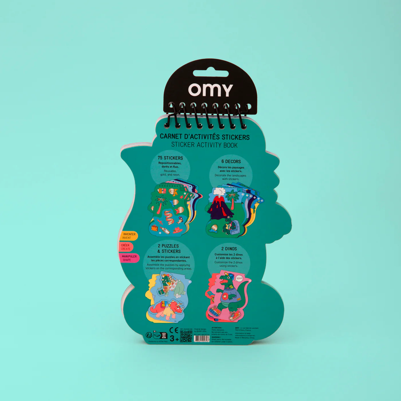 Omy - sticker activity book - dino