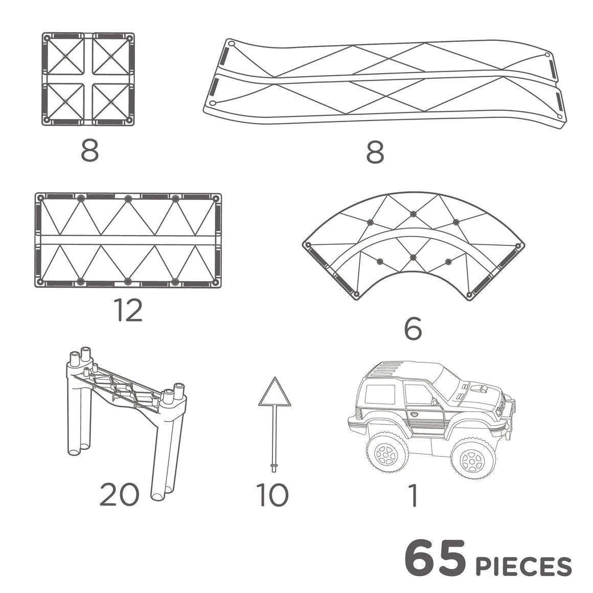 CleverClixx - race track - intense - 65 pcs