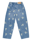 Brunobruno nation - dorethy denim pants - mid blue mushroom