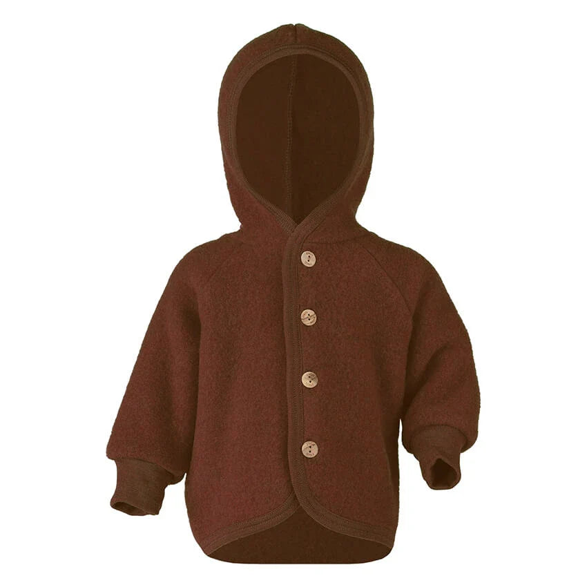 Engel Natur - Hooded Jacket - cinnamon melange